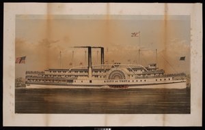 Raderstoomboot City of Troy Citizens Line Troy en Saratoga
