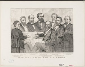 President Hayes en zijn kabinet, ca. 1877