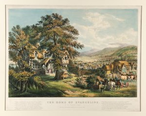 Het Huis van Evangeline door Currier and Ives