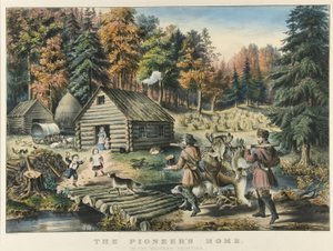 Het huis van de pionier aan de westelijke grens