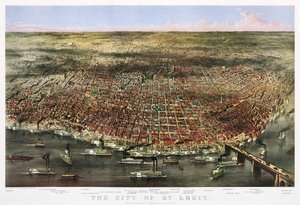 De stad St. Louis, ca. 1874