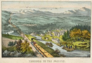 Door naar de Stille Oceaan door Currier and Ives