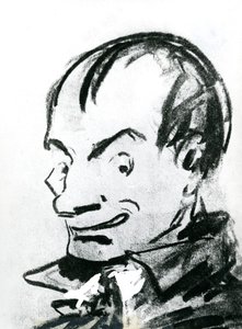 Karikatuur van Charles Baudelaire (1821-67)