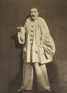 Pierrot Lachend (Charles Deburau), foto door Nadar, ca. 1855