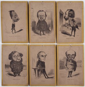6 Karikatuurportretten: Jules de Premaray (Jules Martial Regnault