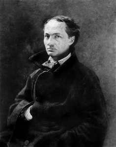 Franse dichter Charles Baudelaire (1821 - 1867) jong, rond 1850, foto door Gaspard Felix Tournachon alias Felix Nadar (1820 - 1910) collectie BNF door Nadar