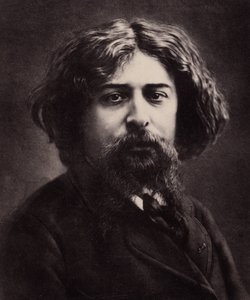 Portret van Alphonse Daudet (1840-1897), Franse schrijver (foto)