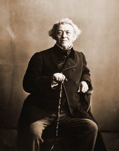 Portret van Camille Corot, schilder 1796-1875 (foto) door Nadar