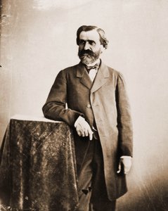 Portret van Giuseppe Verdi, muzikant 1813-1901 (foto) door Nadar