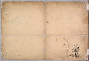 Twee vechtende olifanten op een binnenplaats voor Muhammad Shah door Nainsukh