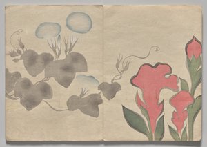 Scène uit Het Kōrin Prentenboek (Deel 1) door Nakamura Hochu