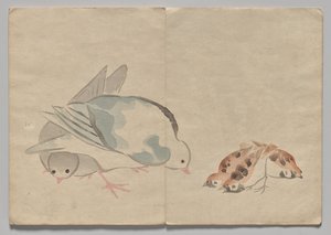 Scène uit Het Kōrin Prentenboek (Deel 1) door Nakamura Hochu