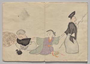 Scène uit Het Kōrin Prentenboek (Deel 1) door Nakamura Hochu
