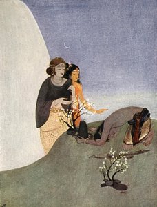 Kirat-Arjuna door Nandalal Bose