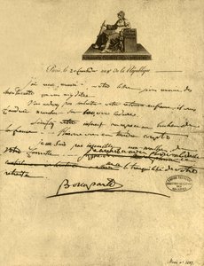 Brief van Eerste Consul Napoleon Bonaparte aan de Graaf van Provence, 6 september 1800, 1921 door Napoleon Bonaparte I