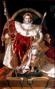 Napoleon op zijn keizerlijke troon, 1804 door Napoleon Bonaparte I