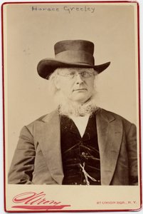 Horace Greeley (1811-72), Amerikaanse politicus en krantenredacteur door Napoleon Sarony