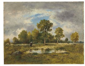 De Addervijver, 1873 door Narcisse Virgile Diaz de la Peña