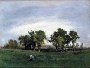 Vrouw in het Platteland, ca. 1828-1876 door Narcisse Virgile Diaz de la Peña