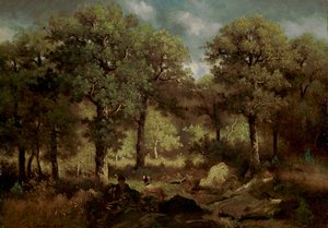 Bosinterieur bij Fontainebleau door Narcisse Virgile Diaz de la Peña
