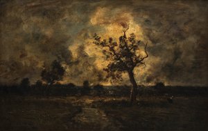 Onweersstemming door Narcisse Virgile Diaz de la Peña