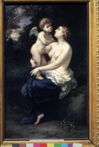 Venus met Cupido op haar schoot door Narcisse Virgile Diaz de la Peña