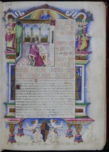 Portret van Johannes Tinctoris Uit Opus musices Joannis Tinctoris, 1483
