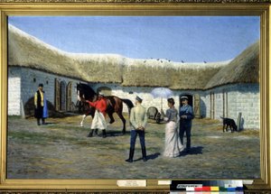 Paardenfokker. Schilderij van Narkis Nikolaevich Bunin (1856-1912)