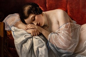 De slaap van onschuld (detail) door Natale Schiavoni