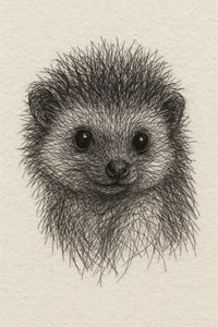 Schets van een baby-egel door Natalie Bruns