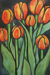 Feloranje tulpen