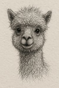 Schattige baby-alpaca door Natalie Bruns