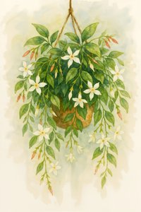 Hangende jasmijnbloemen