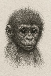 Onschuldige chimpanseebaby door Natalie Bruns