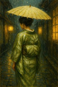 Kimono-wandeling op een regenachtige avond door Natalie Bruns