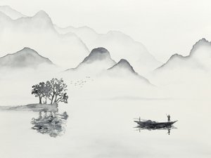 Rustig bergmeerboot