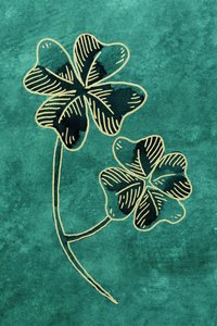 Blauwgroene geluksklavertjes