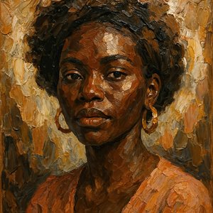 Afrikaans portret met textuur door Natalie Bruns