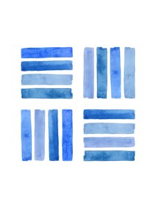 Afwisselende blauwe abstracte blokken door Natalie Bruns