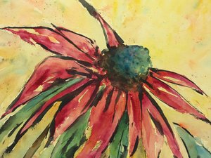 Levendig rode zonnehoed door Natalie Bruns
