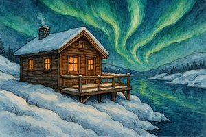 Winterhut Noordlicht door Natalie Bruns