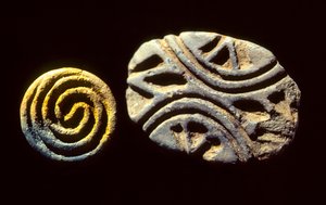 Gebakken kleizegels opgegraven in Catal Huyuk in centraal Anatolië