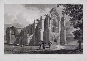Bolton Abbey door Nathaniel (after) Whittock