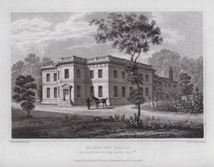 Farnley Hall, de Zetel van Walter Fawks door Nathaniel (after) Whittock