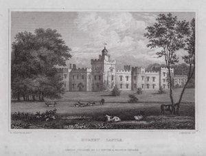 Hornby Castle (gravure) door Nathaniel (after) Whittock