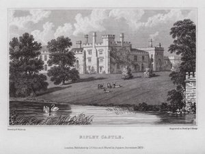 Ripley Castle door Nathaniel (after) Whittock