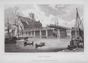 Selby Brug door Nathaniel (after) Whittock