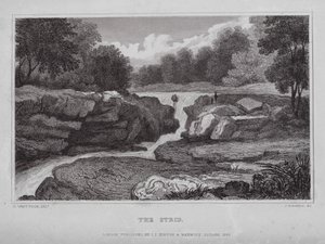 The Strid door Nathaniel (after) Whittock
