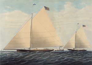 Cutter Yacht Scud van Philadelphia - Gemodelleerd door Robert L. Stevens, Esq., 1855