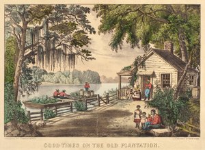 Goede tijden op de oude plantage door Nathaniel Currier